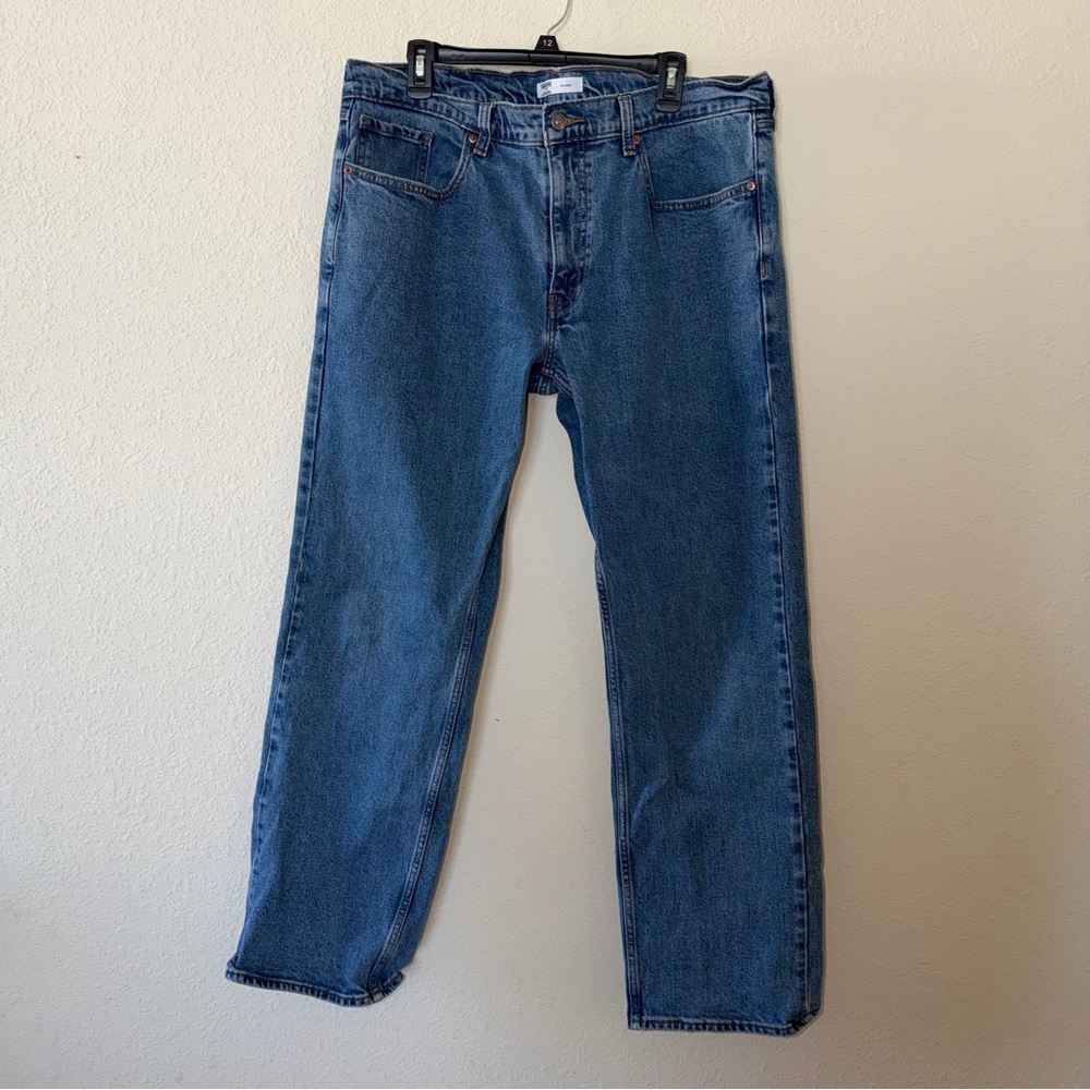 Signature by Levi Strauss Men's Blue Relaxed Jeans denim 38x32 - Picture 2 of 5